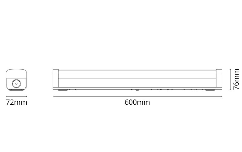 sg armaturen Surface mounted luminaire hurdal 600 4000k pir