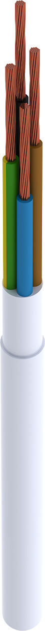 IFXI MR-Flex 90° 3G4mm² Hvit
