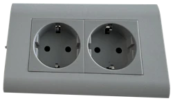 Stikk universal kanal stikk 2-veis Grå