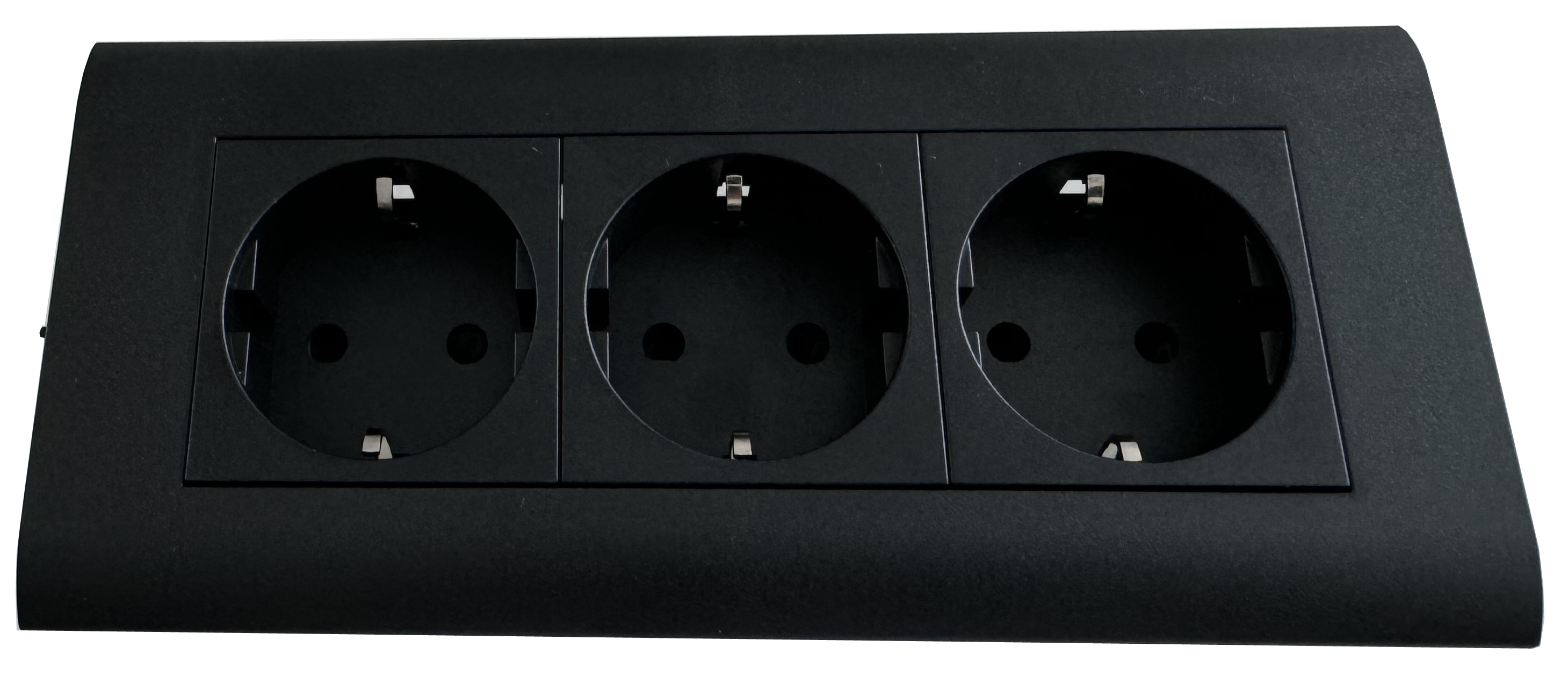 Stikk universal kanal stikk 3-veis Sort