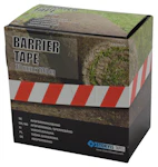WARNING LINE 70mmx100m RED/WHITE (NO GLUE)