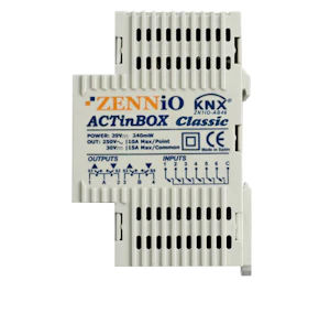 zennio In-/utgångsmodul knx actinbox 6in/4x10a rl din