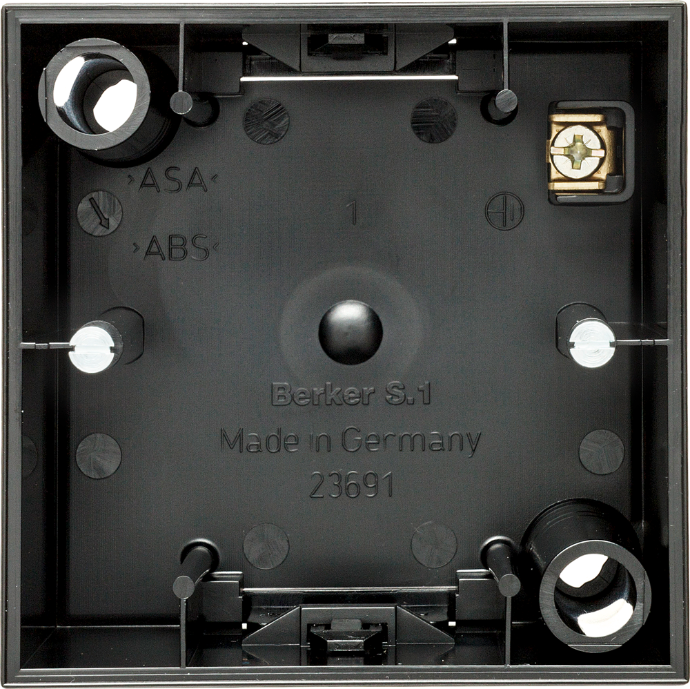 SURFACE MOUNTING BOX 1F 37mm BLACK