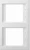 hager Frame 2fold vertical white