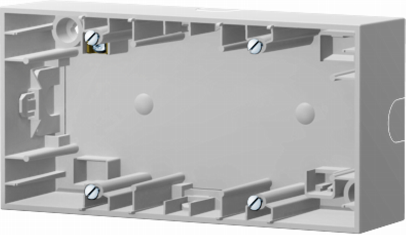 SURFACE MOUNTING BOX 2FOLD HORIZ. 36MM WHITE