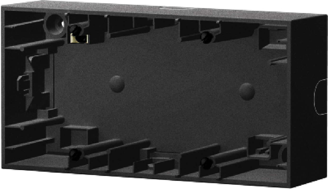 SURFACE MOUNTING BOX 2FOLD HORIZ. 36MM ANTHR.