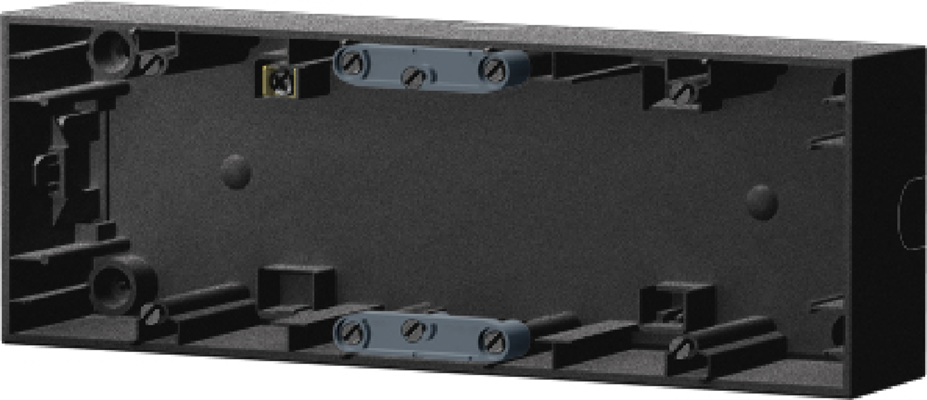 SURFACE MOUNTING BOX 3FOLD HORIZ. 36MM ANTHR.
