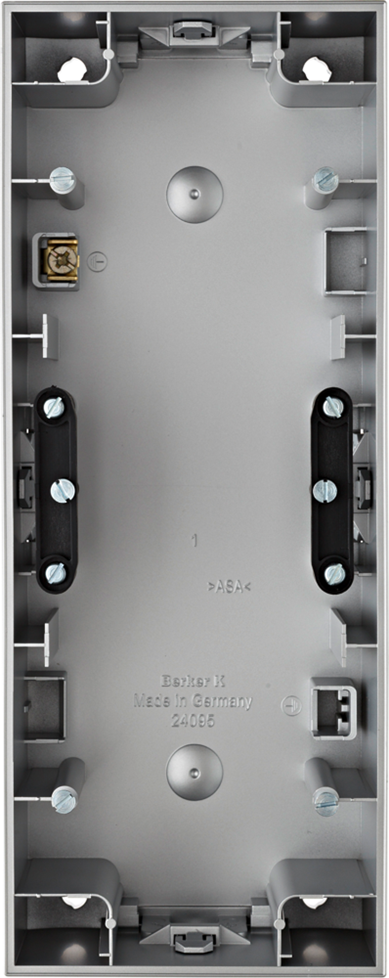 SURFACE MOUNTING BOX 3FOLD VERTICAL 36MM ALU MATTA