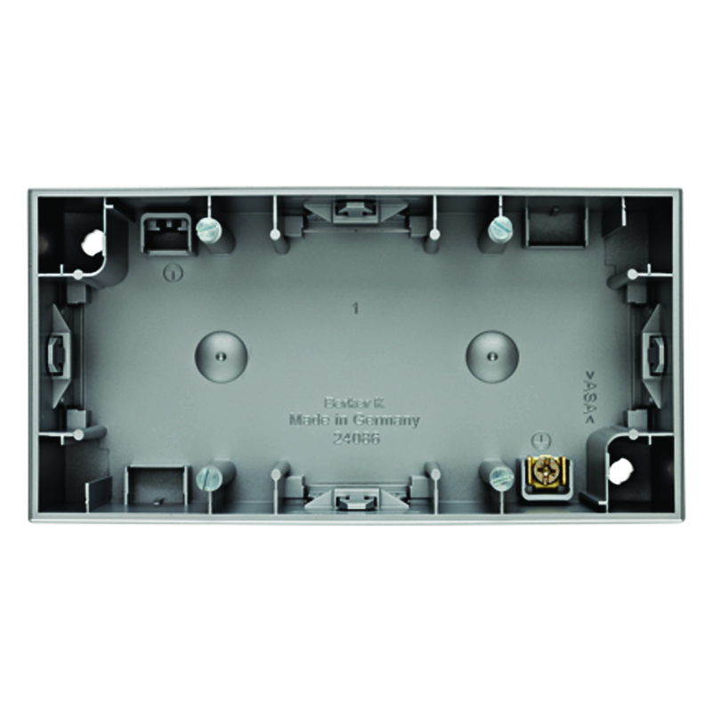 SURFACE MOUNTING BOX 2FOLD HORIZ. 36MM ALU MATTA
