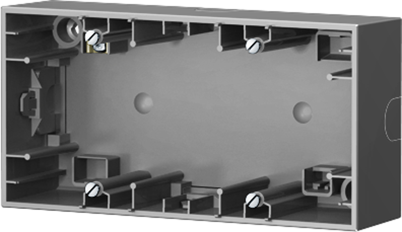 SURFACE MOUNTING BOX 2FOLD HORIZ. 36MM RST MATTA