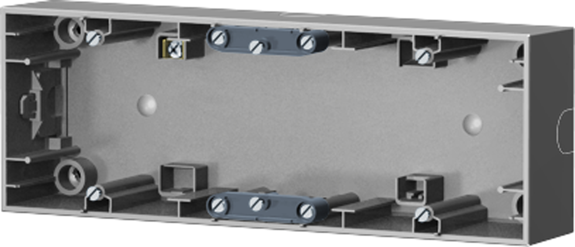 SURFACE MOUNTING BOX 3FOLD HORIZ. 36MM RST MATTA