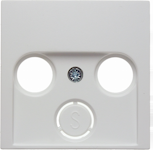 CENTRE PLATE ANT. OUTLET TV+R(+SAT) WHITE