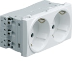 SOCKET OUTLET WS172 2S/16A/IP2XC QC 4M WHT
