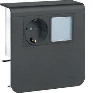 hager Eluttagdosa sl20080 so+led svart
