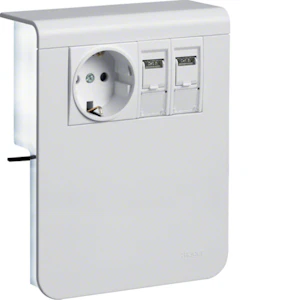 hager Eluttagdosa sl20115 eu+2xrj45 cat6 vit