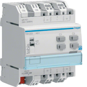 hager Shutter output knx txa223 4x6a s t din