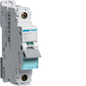 hager Automatsäkring ncn125 1x25a c-kurv 10ka