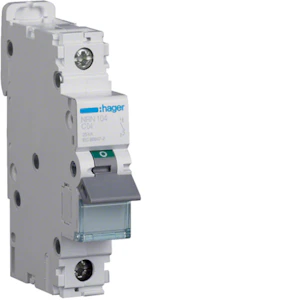 hager Automatsäkring nrn104 1x4a kurv c 25ka
