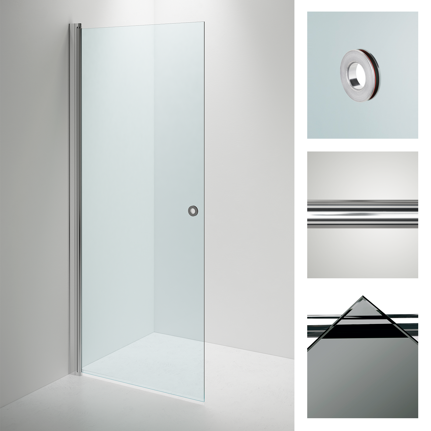SHOWER WALL LINC SANKA ANGEL 100 DOOR SHINY/SMOKE