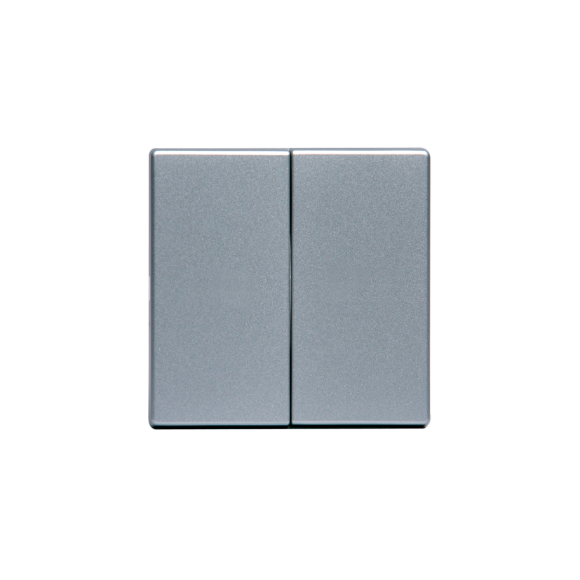 abb Switch rocker impressivo 2-gang, alu 1785-83