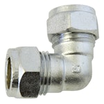 COMPRESSION FITTING 15 MM CHROME ELBOW