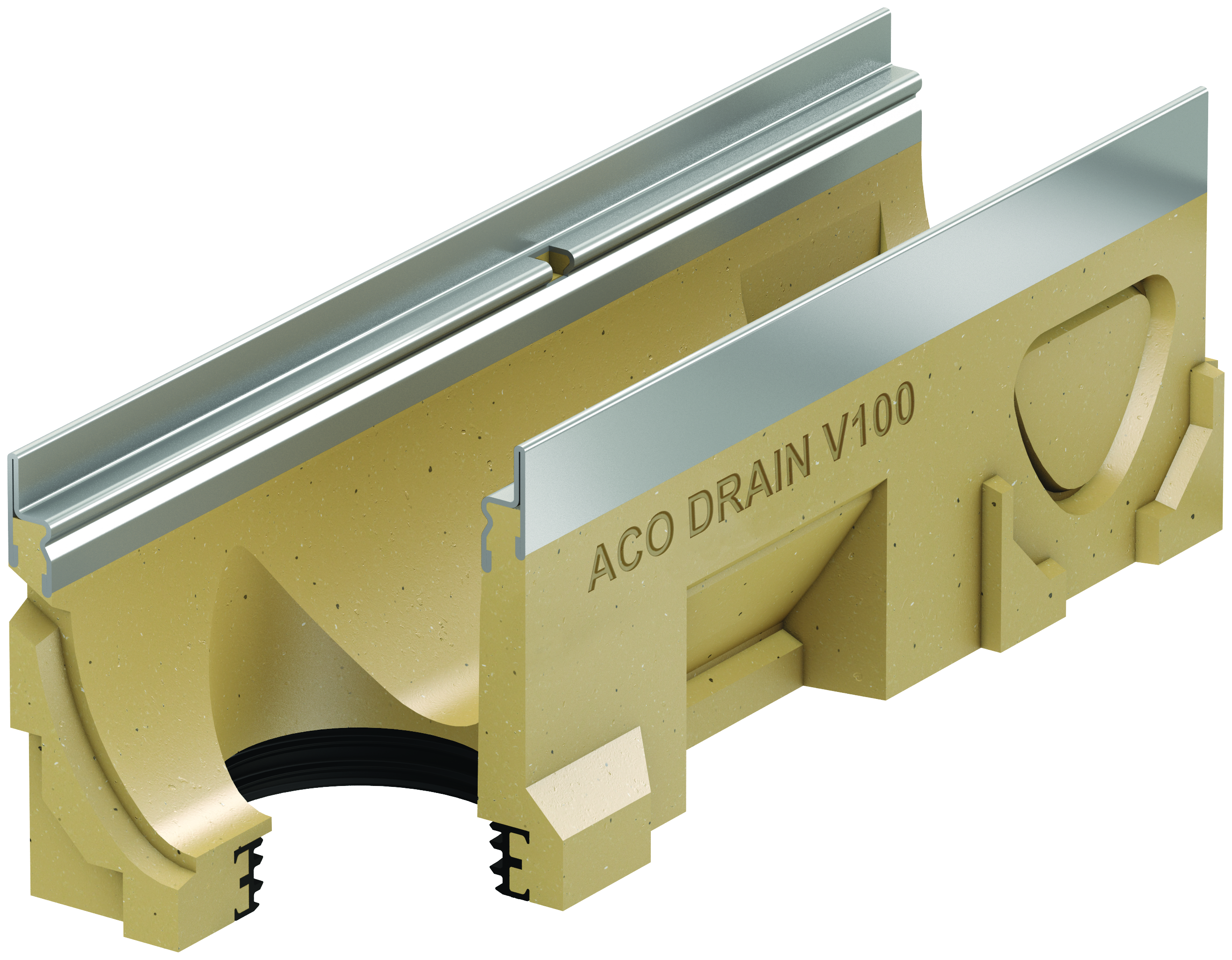 aco Linjakuivatuskouru aco v100g 10.2, 0.5m, dn 100