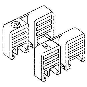 ensto Support for 2x10mm busbar pmr117 din-rail screw fixing(n