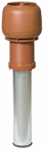 vilpe Vent pipe + cowl vilpe cone 125/insul./400 tile red