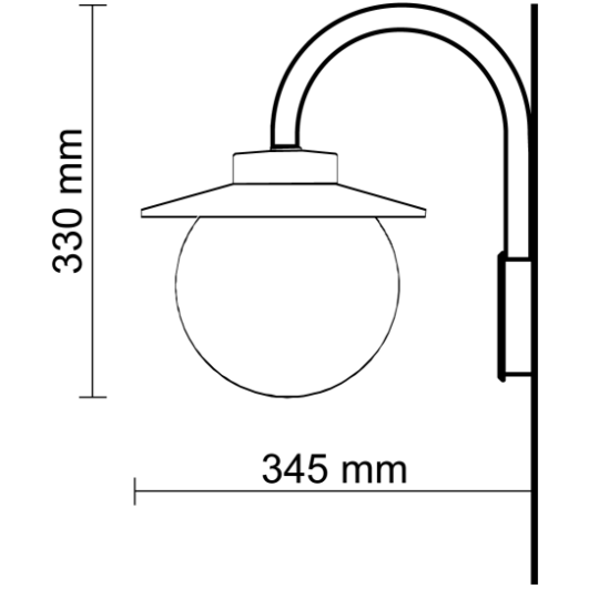 ketonen Outdoors wall luminaire a11dhva ip23 e27/75w white