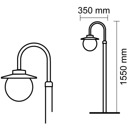 ketonen Gårdsarmatur ketonen 400dhva ip23 e27/75w vit