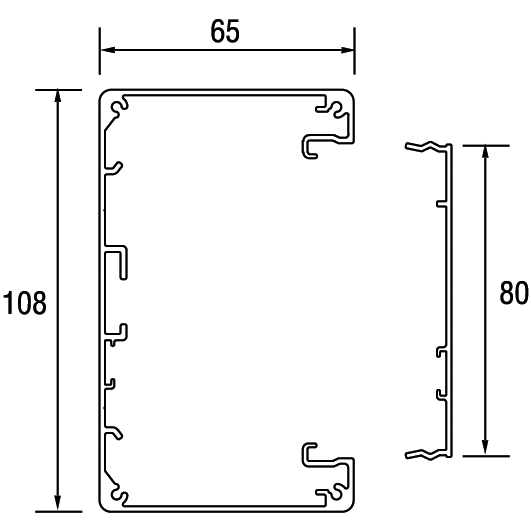 meka Johtokanava instal 108 al m 108x65x3000