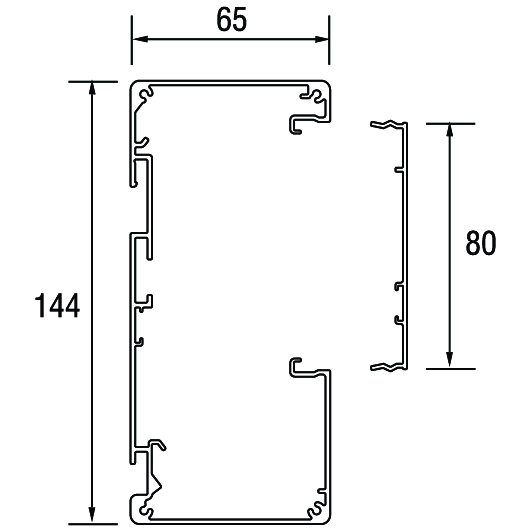 meka Johtokanava instal 144 al m 144x65x3000