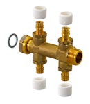QE MANIFOLD UPONOR 2+2-PARTS 15mm K/K50 MS
