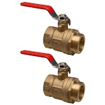 BALL VALVE PAIR UPONOR 1 1/2 FT/MT STRAIGHT MAGNA