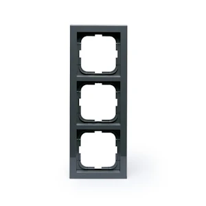 abb Cover frame 3-gang,85mm,grey,impressivo