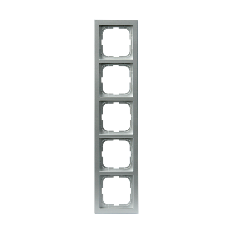 abb Cover frame 5-gang,85mm,alu,impressivo
