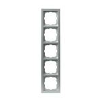 COVER FRAME 5-GANG,85MM,ALU,IMPRESSIVO