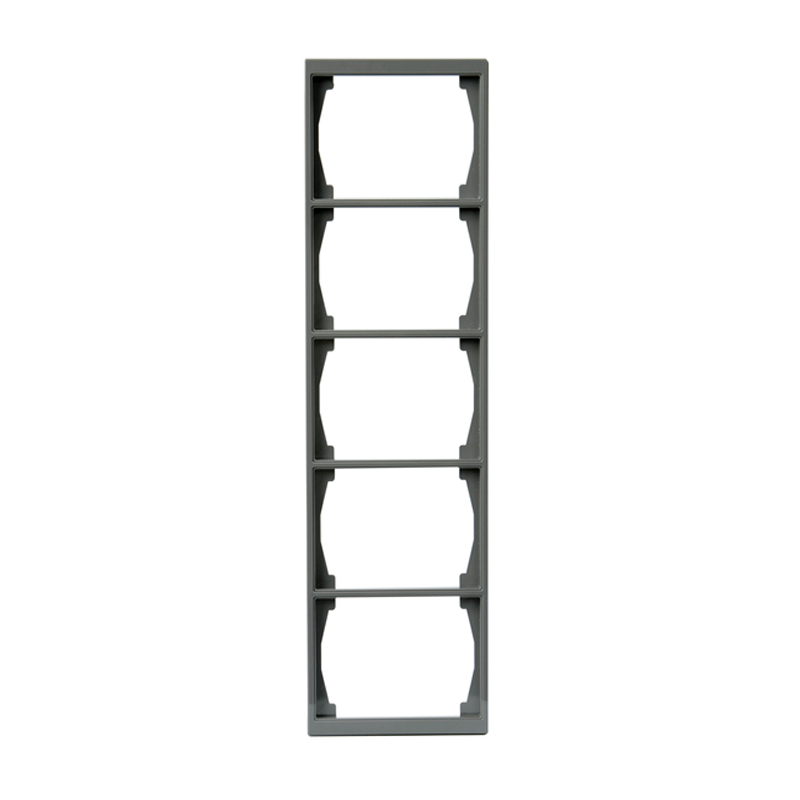 abb Cover frame 5-gang,100mm,grey,impressivo