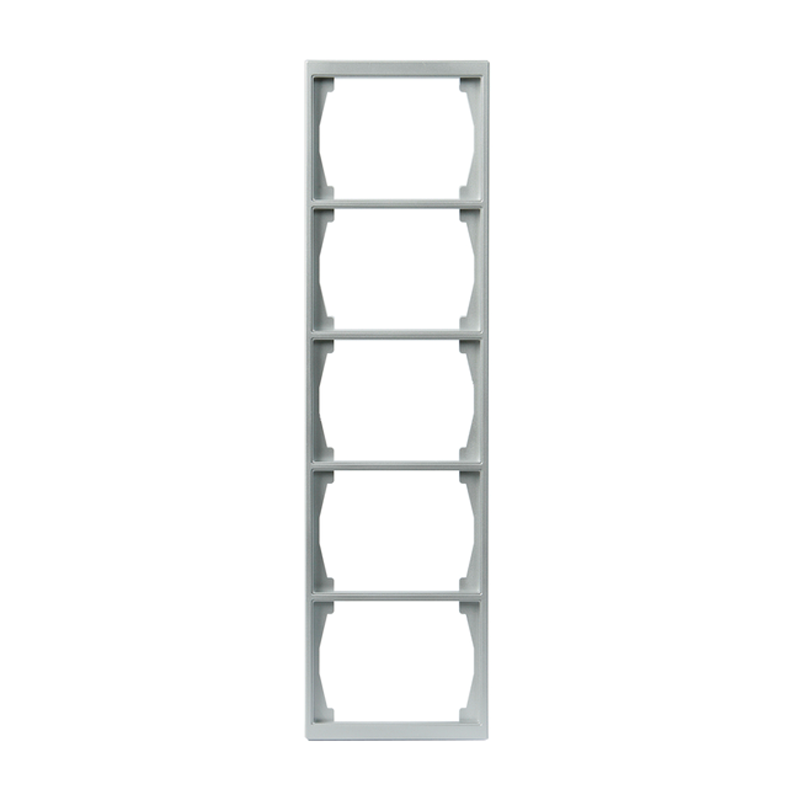 abb Cover frame 5-gang,100mm,alu,impressivo