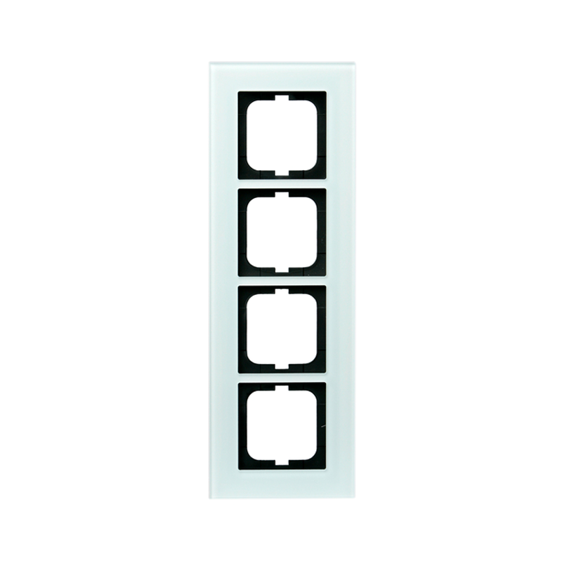 abb Cover frame 4-gang,85mm,glass,carat