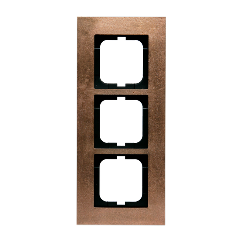 abb Cover frame 3-gang,85mm,bronze,carat