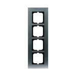 COVER FRAME 4-GANG,85MM,STEEL,CARAT