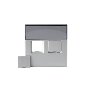 abb Cover plate 2xrj45,aluminium,impressivo