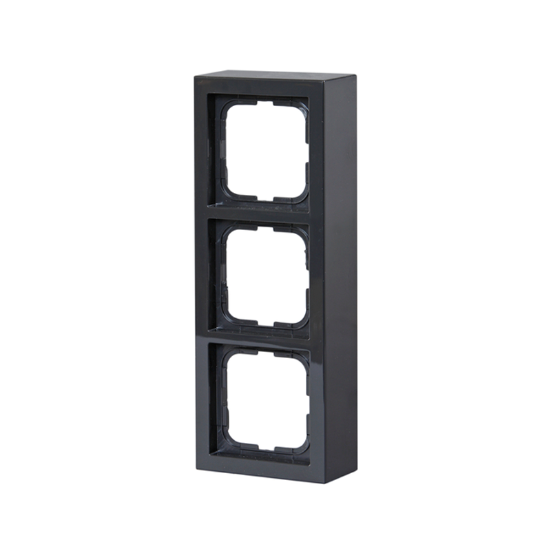 abb Surface mounting frame 3-gang,40/85mm,ant,impressivo