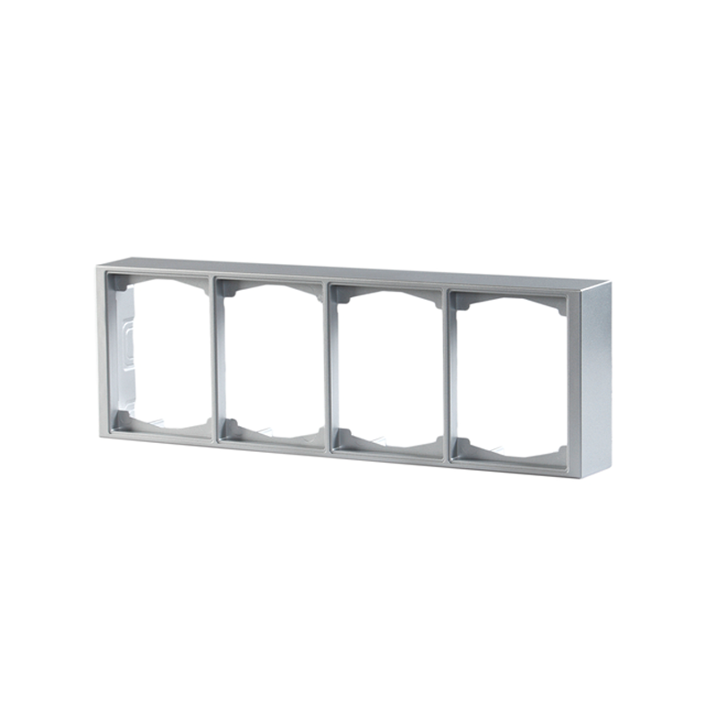 abb Surface mounting frame 4-gang,40/100mm,alu,impressivo