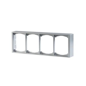 abb Surface mounting frame 4-gang,40/100mm,alu,impressivo