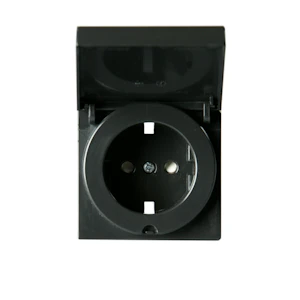 abb Centrumplatta vägguttag m lock,mj,1-v,ant,im
