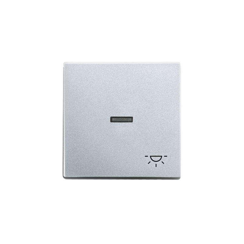 abb Switch rocker impressivo 1-gang, light, lens, alum