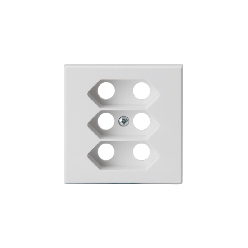 abb Centre plate impressivo euro, 3-gang, white