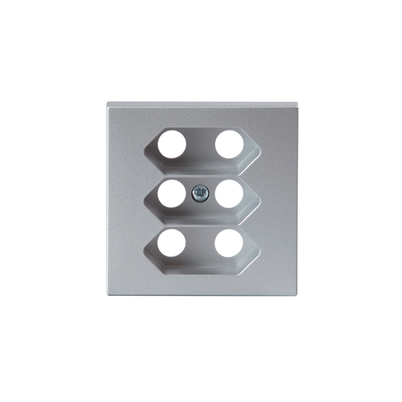 abb Centrumplatta, impressivo vägguttag, euro,3-v,aluminium